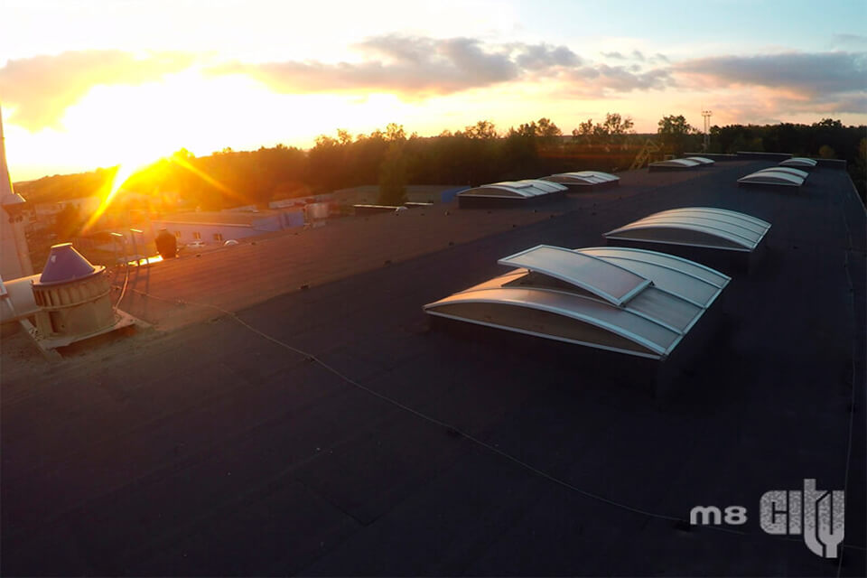 На 5-ти новых объектах строительства установлены зенитные фонари M8CITY