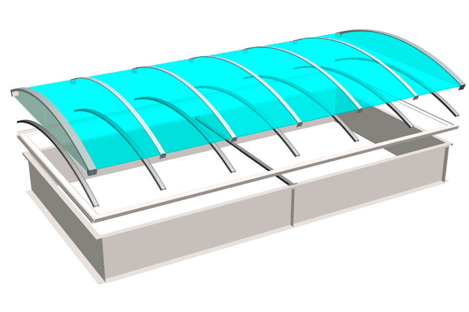 Монтаж зенитных фонарей